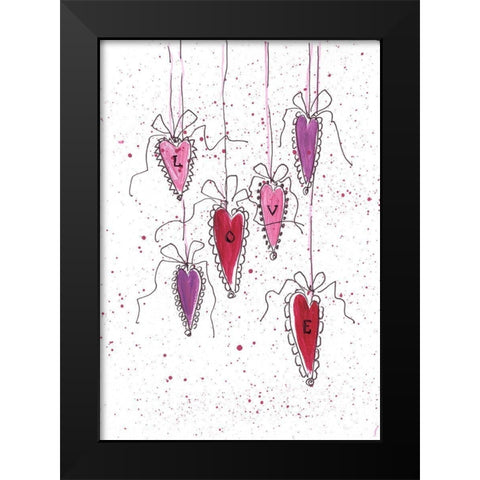 Love   Black Modern Wood Framed Art Print by Strong, Molly Susan