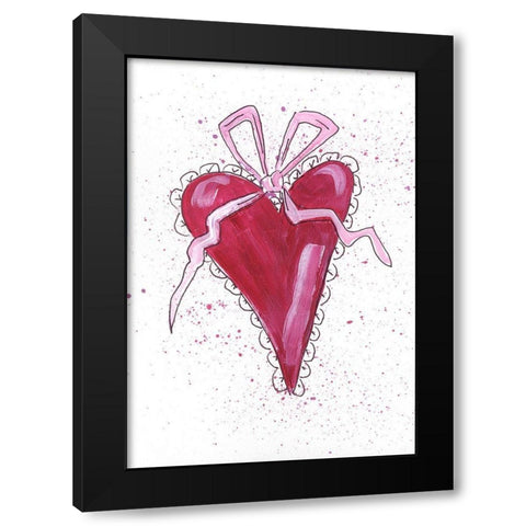 Valentine Black Modern Wood Framed Art Print with Double Matting by Strong, Molly Susan