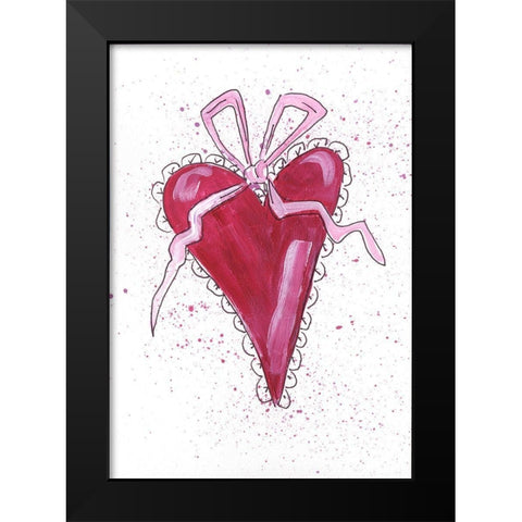 Valentine Black Modern Wood Framed Art Print by Strong, Molly Susan