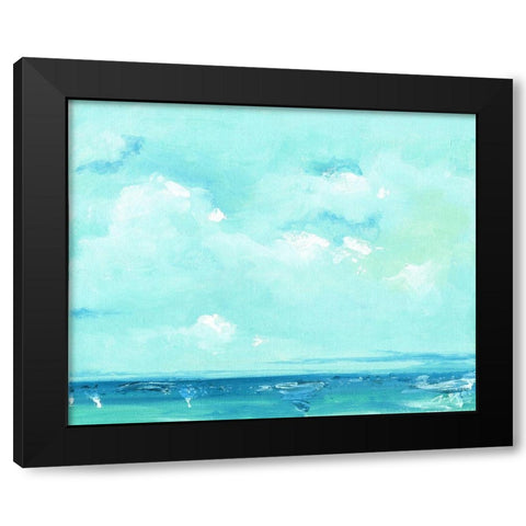 Oceanscape Black Modern Wood Framed Art Print with Double Matting by Strong, Molly Susan