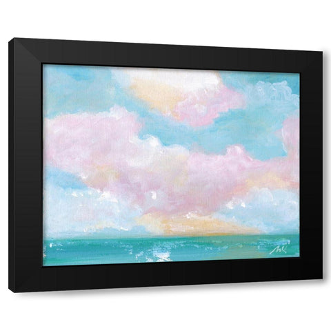 Oceanscape III Black Modern Wood Framed Art Print with Double Matting by Strong, Molly Susan
