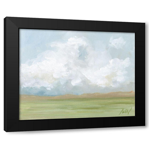 Cloudy Plain Black Modern Wood Framed Art Print by Strong, Molly Susan