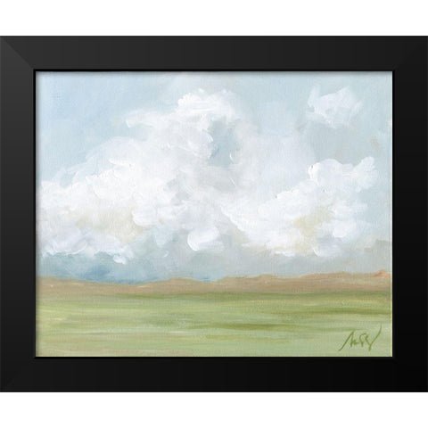 Cloudy Plain Black Modern Wood Framed Art Print by Strong, Molly Susan