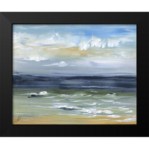 Oceanscape Black Modern Wood Framed Art Print by Strong, Molly Susan