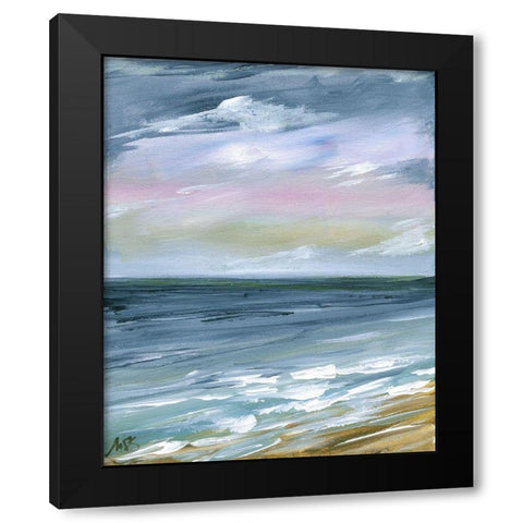 Beach Horizon II Black Modern Wood Framed Art Print by Strong, Molly Susan