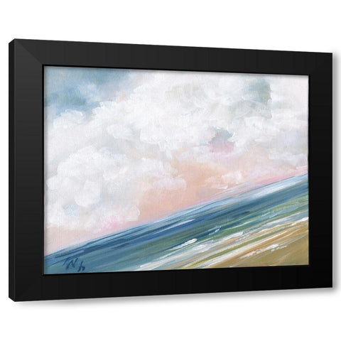 Beach Horizon III Black Modern Wood Framed Art Print by Strong, Molly Susan
