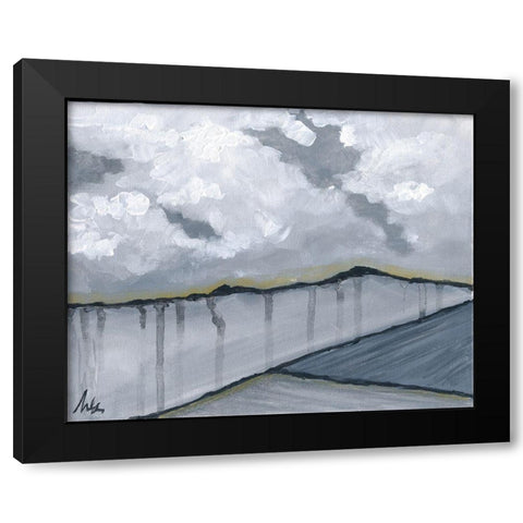 Contemporary Landscape Black Modern Wood Framed Art Print by Strong, Molly Susan