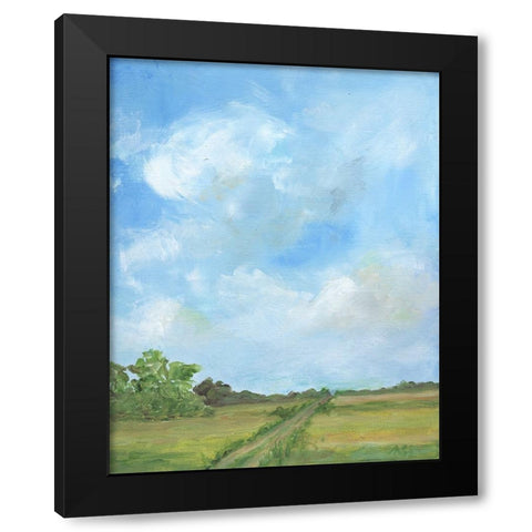 Road Less Traveled Black Modern Wood Framed Art Print by Strong, Molly Susan