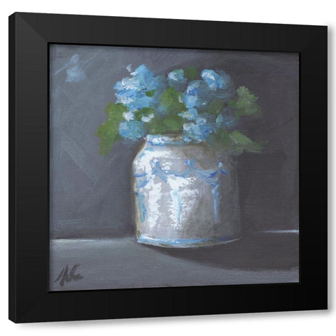 Bluebells Black Modern Wood Framed Art Print by Strong, Molly Susan