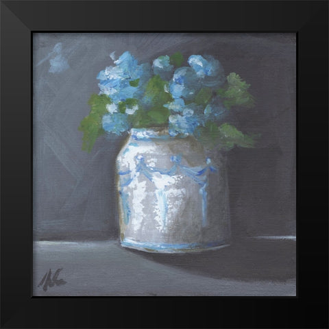 Bluebells Black Modern Wood Framed Art Print by Strong, Molly Susan