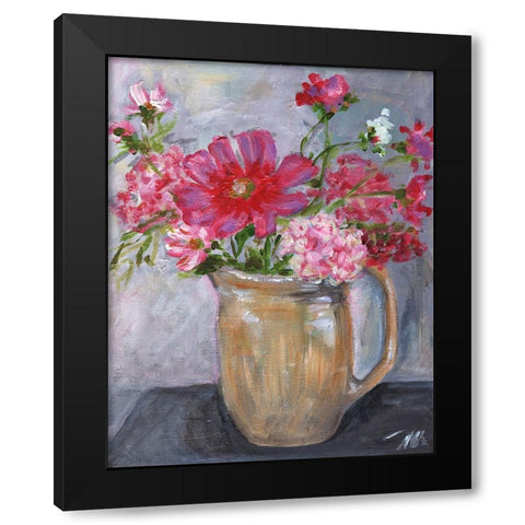 Cosmo in Pink Black Modern Wood Framed Art Print with Double Matting by Strong, Molly Susan