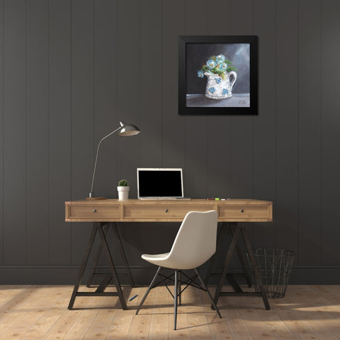 Bee Pitcher Black Modern Wood Framed Art Print by Strong, Molly Susan