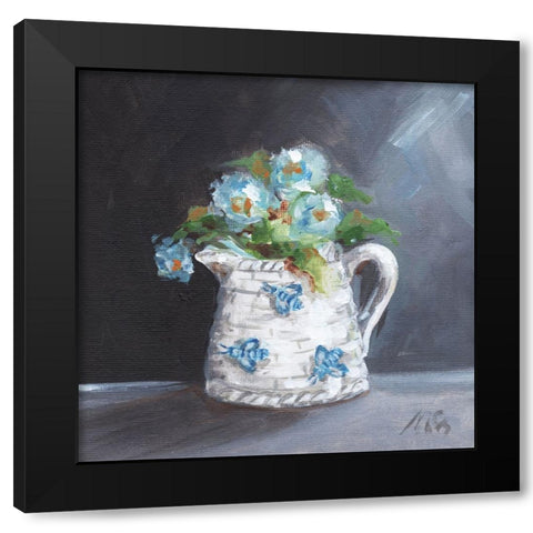 Bee Pitcher Black Modern Wood Framed Art Print by Strong, Molly Susan