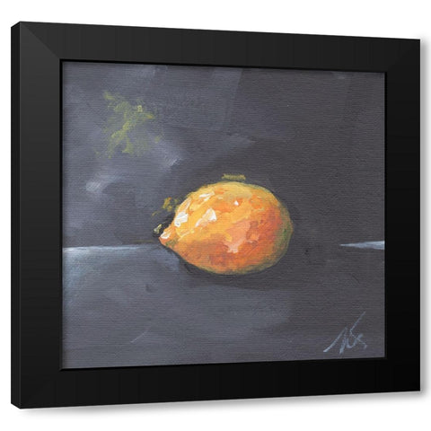 Lemon Black Modern Wood Framed Art Print with Double Matting by Strong, Molly Susan