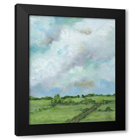 Winding Road Black Modern Wood Framed Art Print by Strong, Molly Susan