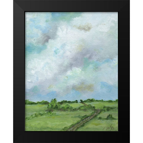 Winding Road Black Modern Wood Framed Art Print by Strong, Molly Susan