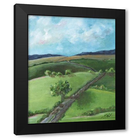 Hill and Dale Black Modern Wood Framed Art Print with Double Matting by Strong, Molly Susan