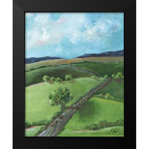 Hill and Dale Black Modern Wood Framed Art Print by Strong, Molly Susan