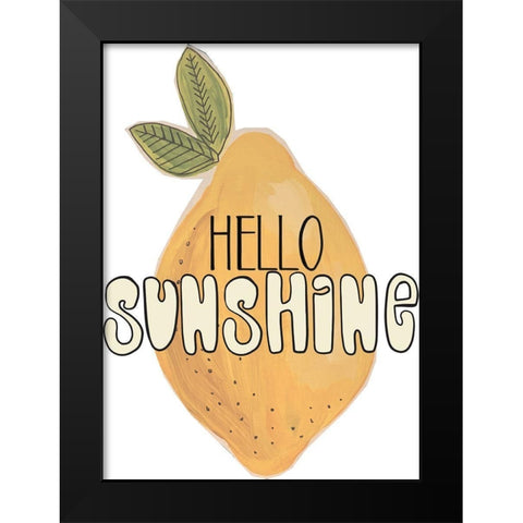 Hello Sunshine Black Modern Wood Framed Art Print by Rupp, Mariah
