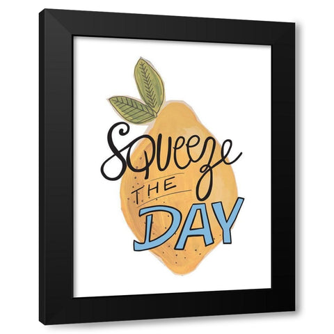 Squeeze the Day Black Modern Wood Framed Art Print with Double Matting by Rupp, Mariah