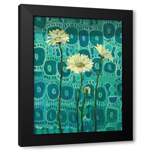 Greek Daisy Black Modern Wood Framed Art Print by Rupp, Mariah