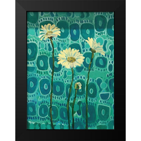 Greek Daisy Black Modern Wood Framed Art Print by Rupp, Mariah