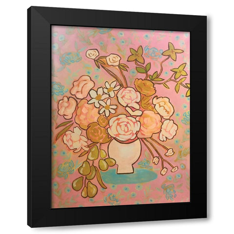 Bouquet Black Modern Wood Framed Art Print with Double Matting by Rupp, Mariah