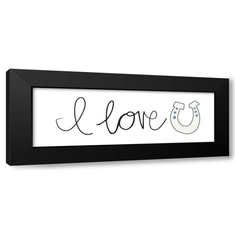 Love U Black Modern Wood Framed Art Print with Double Matting by Rupp, Mariah