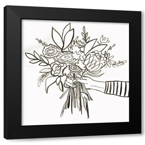 Bouquet Black Modern Wood Framed Art Print by Rupp, Mariah