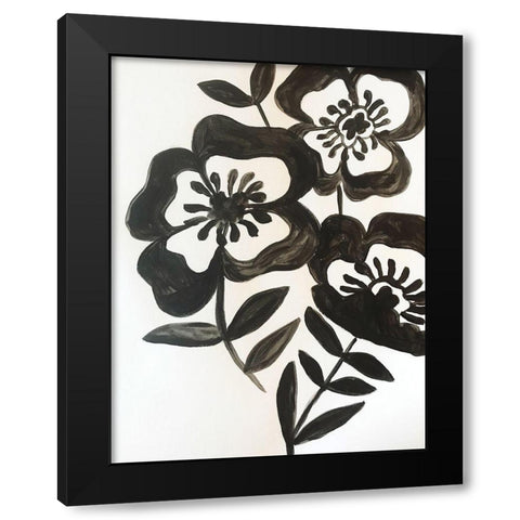 Black Watercolor Black Modern Wood Framed Art Print by Rupp, Mariah
