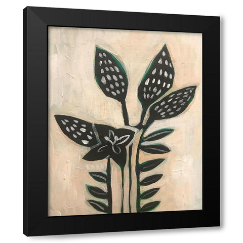 Black Leaves Black Modern Wood Framed Art Print by Rupp, Mariah