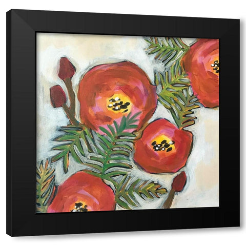 Autumn Mushrooms Black Modern Wood Framed Art Print with Double Matting by Rupp, Mariah