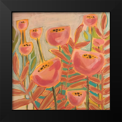 Flowers and Blue Sky Black Modern Wood Framed Art Print by Rupp, Mariah