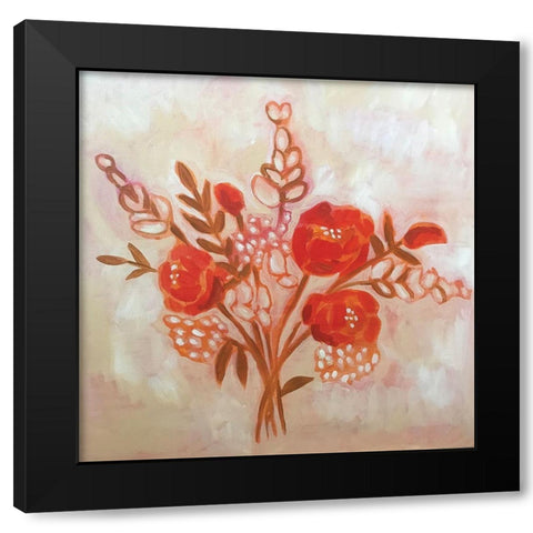 Autumn Bouquet Black Modern Wood Framed Art Print by Rupp, Mariah