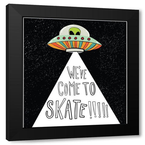 UFO   Black Modern Wood Framed Art Print by Rupp, Mariah