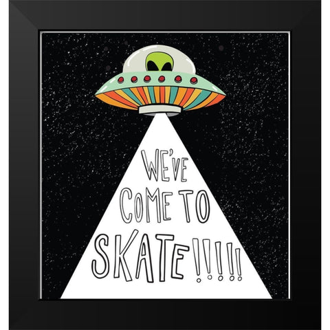 UFO   Black Modern Wood Framed Art Print by Rupp, Mariah
