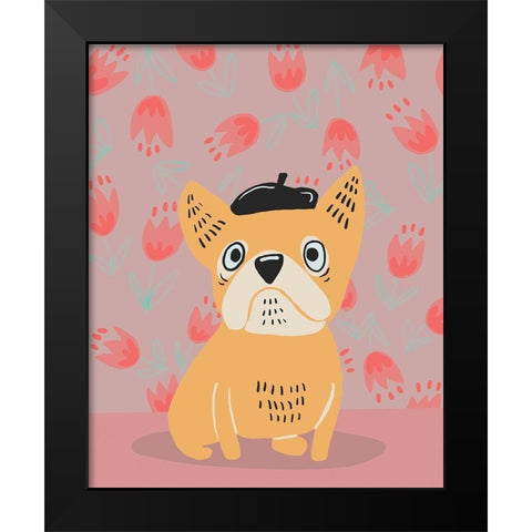 French Bulldog Black Modern Wood Framed Art Print by Rupp, Mariah