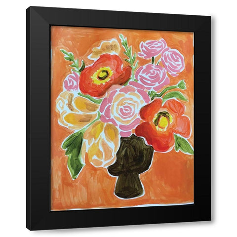 Orange on Orange Black Modern Wood Framed Art Print by Rupp, Mariah
