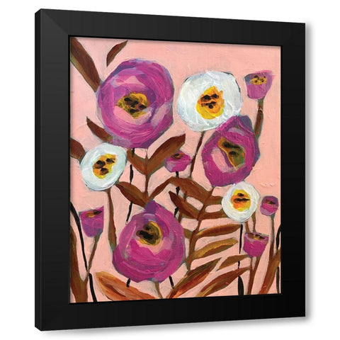 Pink on Pink Black Modern Wood Framed Art Print by Rupp, Mariah
