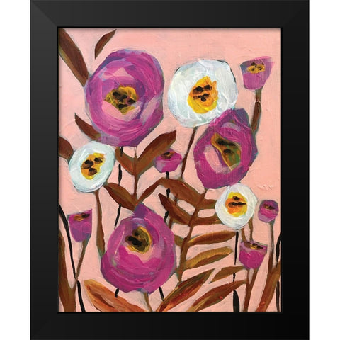 Pink on Pink Black Modern Wood Framed Art Print by Rupp, Mariah
