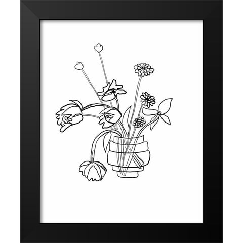 Tulips Black Modern Wood Framed Art Print by Rupp, Mariah