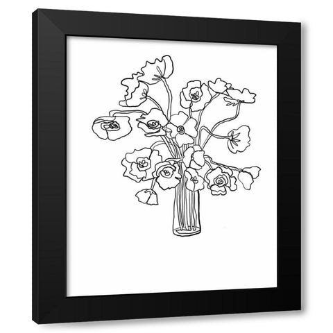 Poppies Black Modern Wood Framed Art Print by Rupp, Mariah