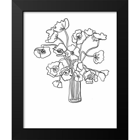 Poppies Black Modern Wood Framed Art Print by Rupp, Mariah