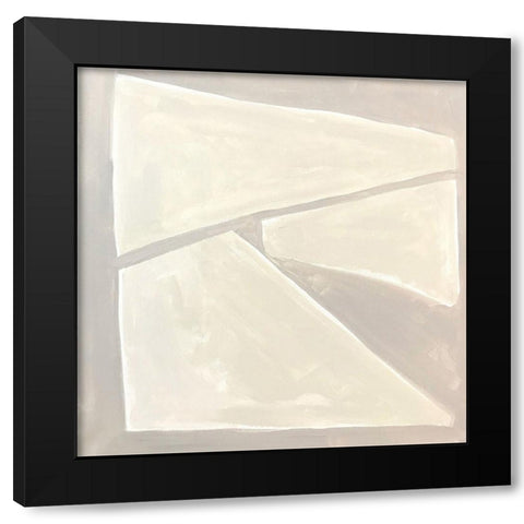 Grey Abstract Black Modern Wood Framed Art Print with Double Matting by Rupp, Mariah
