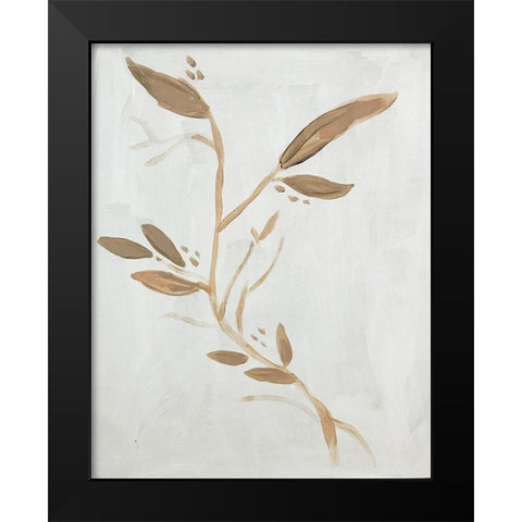 Twig on White Black Modern Wood Framed Art Print by Rupp, Mariah