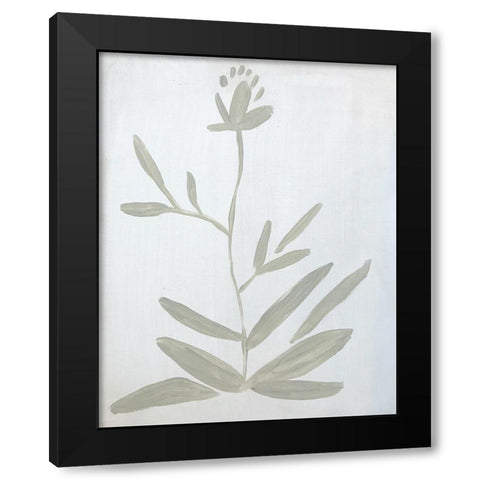 Flower on White Black Modern Wood Framed Art Print with Double Matting by Rupp, Mariah