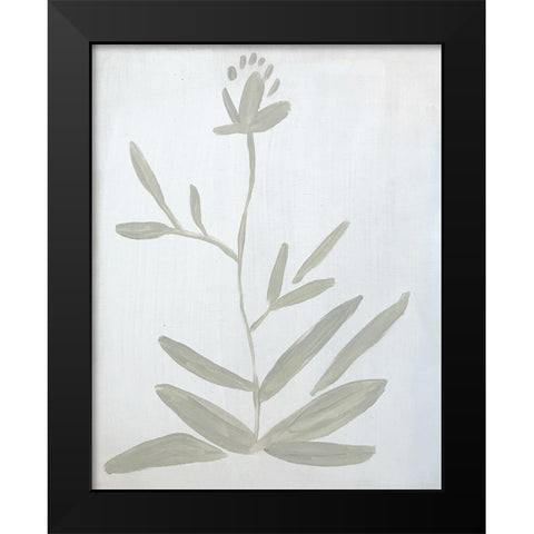 Flower on White Black Modern Wood Framed Art Print by Rupp, Mariah