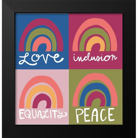 Four Corners Black Modern Wood Framed Art Print by Rupp, Mariah