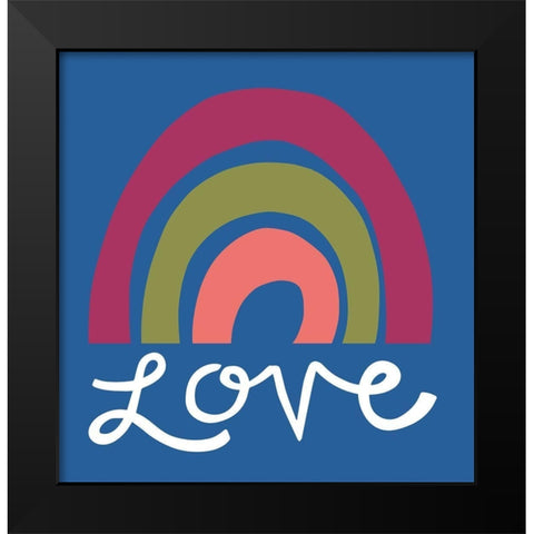 Love Black Modern Wood Framed Art Print by Rupp, Mariah