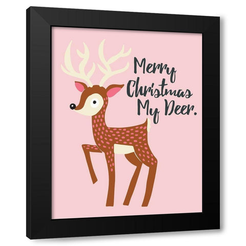 My Deer Black Modern Wood Framed Art Print with Double Matting by Rupp, Mariah
